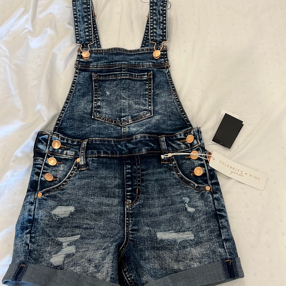 Dillards mid rise overalls